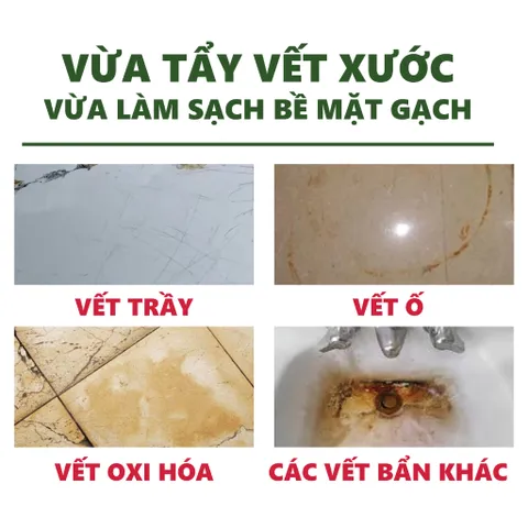 Tẩy Vết xước Gạch JIBAOJU, bột tẩy đa năng hộp 100g - Tẩy xước gạch men, bồn cầu, bồn tắm, vết trầy do chân chống