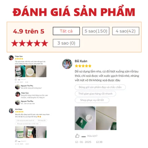 Tẩy Vết xước Gạch JIBAOJU, bột tẩy đa năng hộp 100g - Tẩy xước gạch men, bồn cầu, bồn tắm, vết trầy do chân chống