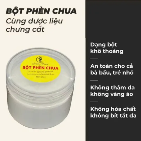100GR bột phèn chua chưng cất , thành phần tự nhiên N