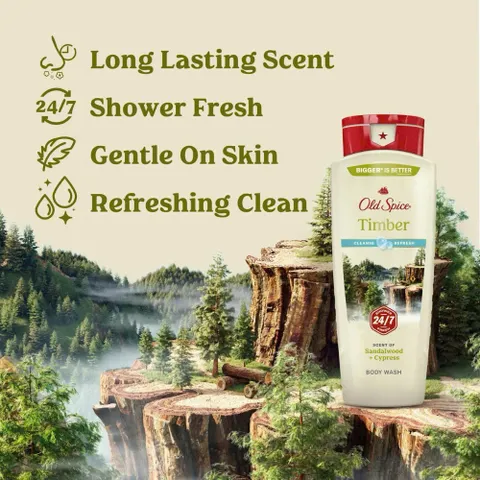 Sữa Tắm Hương Gỗ Old Spice Timber 532ml 825061