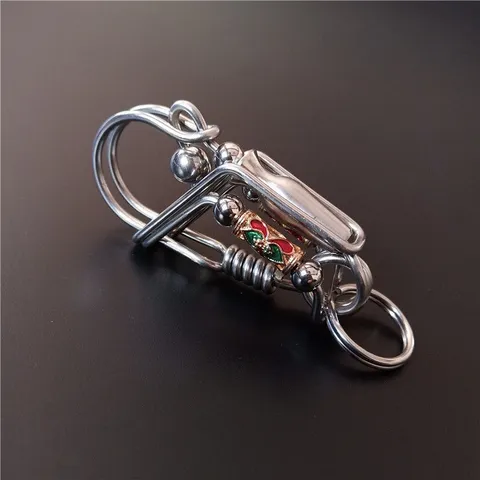 Móc khoá inox thủ công 304 không han gỉ độc lạ cao cấp nhiều mẫu