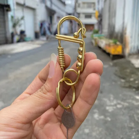 Móc khoá thủ công inox 2 ly hình Chim khách thiết kế độc lạ không han gỉ