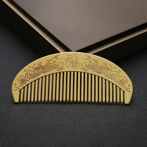 Lược đồng phong cách vintage hoa văn tinh xảo khủe tĩnh điện giúp tóc khoẻ , mượt không gẫy rối