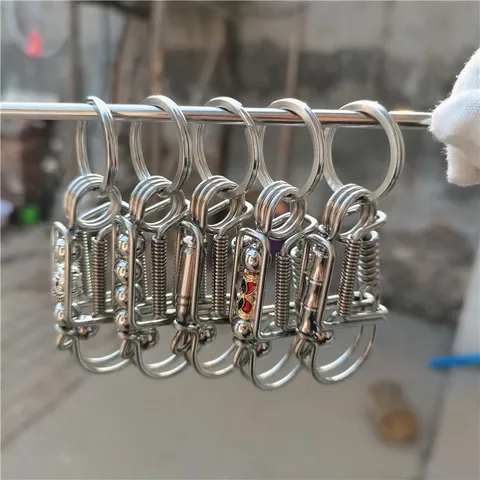 Móc khoá inox thủ công 304 cao cấp phối bi inox không han gỉ