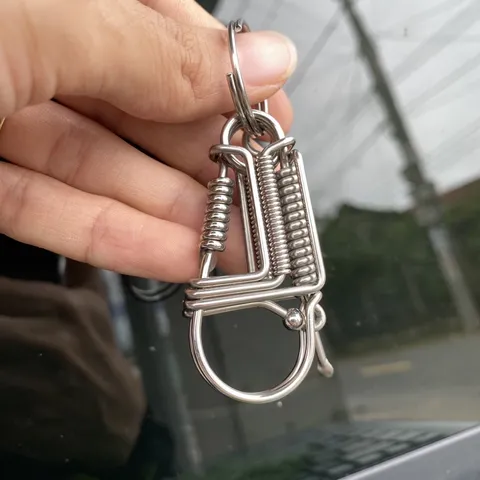 Móc khoá inox 304 thiết kế thủ công độ dày 2 ly cứng cáp bền đẹp