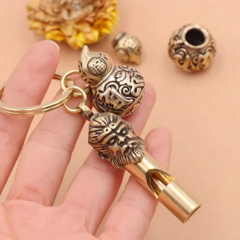 Còi tu huýt tôn ngộ không móc khoá còi thiết kế đồng thau dùng huấn luyện chim đại bàng hoặc du lịch liên lạc ngoài trời