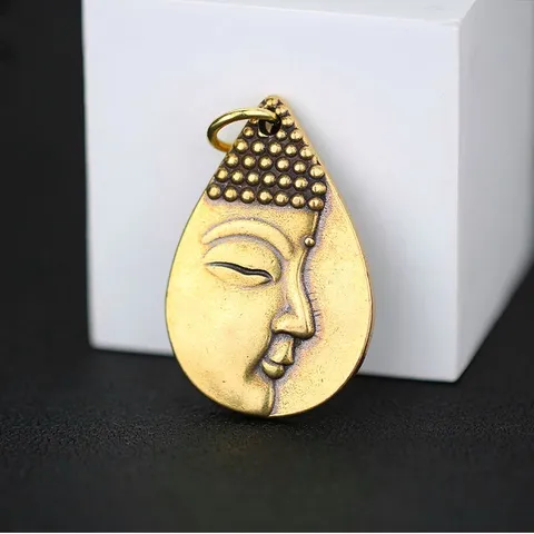 Móc khoá phong thuỷ hình phật a di đà bằng đồng thau