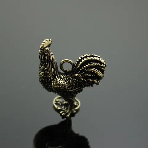 Móc khoá 12 con giáp dành cho tuổi gà thiết kế bằng đồng thau
