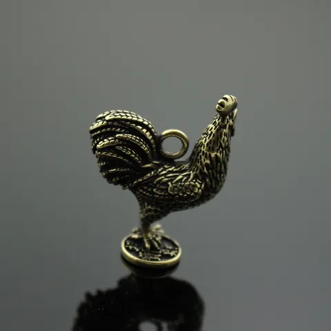 Móc khoá 12 con giáp dành cho tuổi gà thiết kế bằng đồng thau