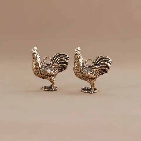 Móc khoá 12 con giáp dành cho tuổi gà thiết kế bằng đồng thau