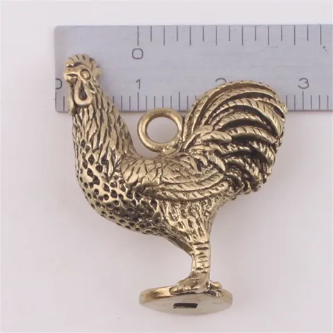 Móc khoá 12 con giáp dành cho tuổi gà thiết kế bằng đồng thau