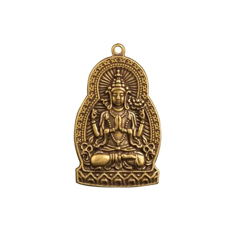 Móc khoá phong thuỷ phật bà thiết kế đồng thau