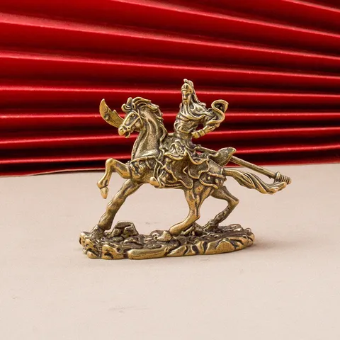 Mô hình quan công bằng đồng mini để bàn decor đẹp mắt