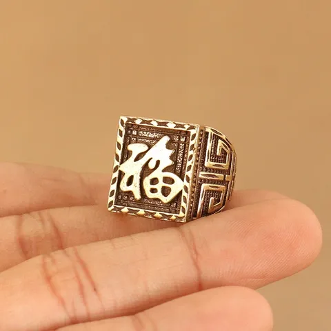 Nhẫn đồng thau thiết kế tinh xảo UNISEX đảm bảo tay nào cũng vừa