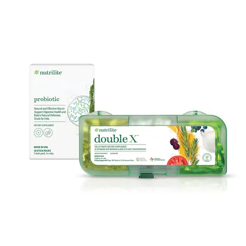 Bộ Dinh Dưỡng Hỗ Trợ Đề Kháng (TP BVSK Nutrilite Double X, TP BVSK Nutrilite Probiotic) Mã hàng hóa: 303418