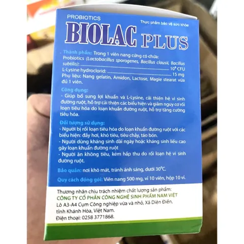 Men tiêu hoá BIOLAC PLUS lợi khuẩn cân bằng vi khuẩn đường ruột tiêu hóa tốt hơn min tui