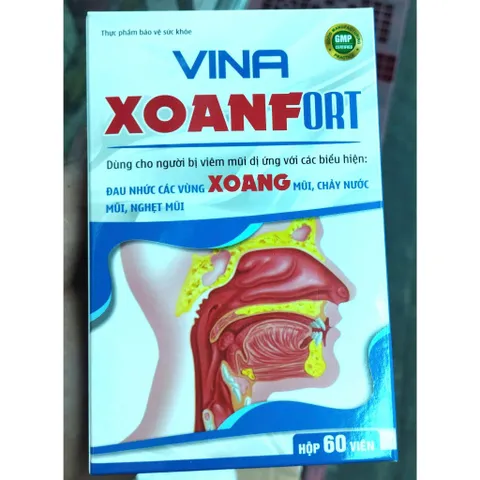 Vina Xoan Fort làm giảm đau nhức các vùng xoang mũi, chảy nước mũi, nghẹt mũi, giảm viêm mũi dị ứng, viêm xoang vine