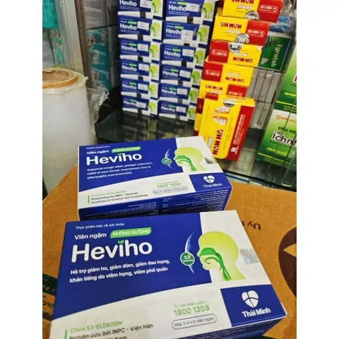 Viên Ngậm Heviho KHÔNG ĐƯỜNG - Hỗ Trợ Giảm Đau Rát Họng (Hộp 18 Viên)