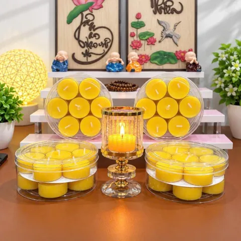 NẾN BƠ VIÊN CHÁY 5-6H , HỘP 14 VIÊN ,THƠM BƠ ,  KHÔNG KHÓI ĐEN