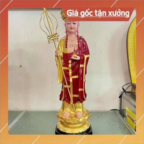 Tôn Tượng Địa Tạng Vương Bồ Tát Đứng 70cm Màu Vẽ  COMPOSITE