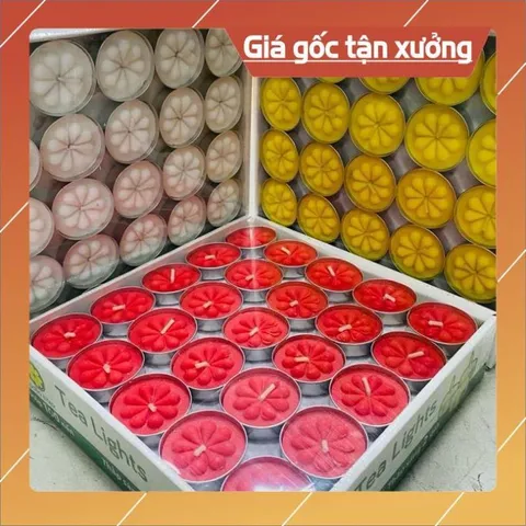 Nến Tealight 100 nến cháy được 2h 4h. có hoả tốc