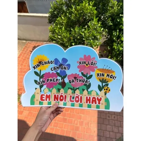 Trang trí lớp học và nhắc nhở học sinh. kích thước A3. Ép plastic, sẵn băng keo dán tường IN ĐẸP