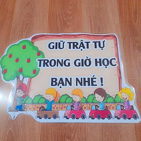 Trang trí lớp học và nhắc nhở học sinh. kích thước A3. Ép plastic, sẵn băng keo dán tường IN ĐẸP