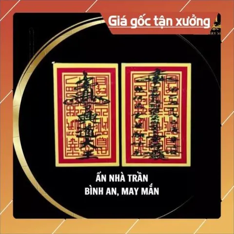 100 thẻ ấn vàng bình an, may mắn - ấn nhà trần ép plastic bền đẹp HOẢ TỐC