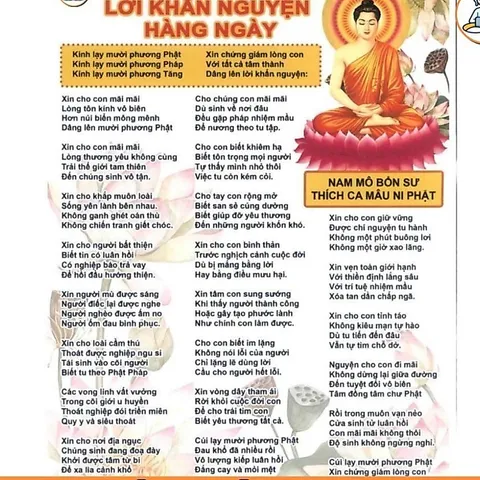 Tờ lời khấn nguyện hàng ngày a4  và a3 CÓ 4 MẪU cực đẹp