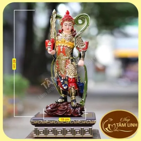 Bộ Tượng Tiêu Diện Hộ Pháp Cao 40 cm Áo Giác Vàng - Áo Giác Bạc hàng đẹp