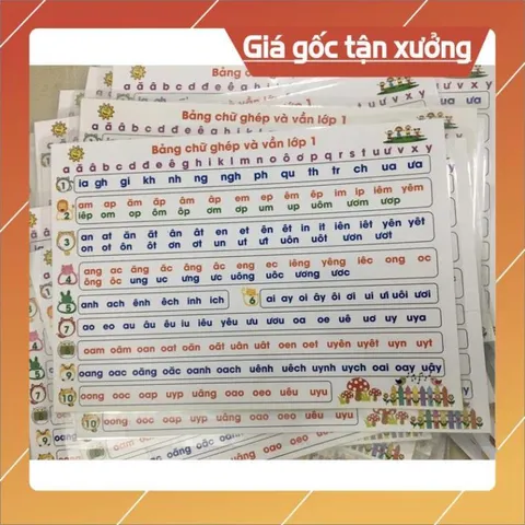 Tờ Bảng Âm Vần Kết Nối, Cánh Diều, Chân trời sáng tạo (Kích thước a4, Ép Pastic, 2 mặt)