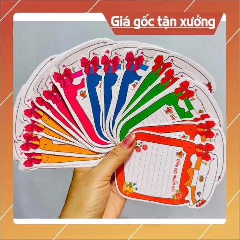 Sét 50 tấm Điều em muốn nói MINI cỡ nhỏ-Cỡ 8 x 12cm ép plastics 1 mặt có nam châm