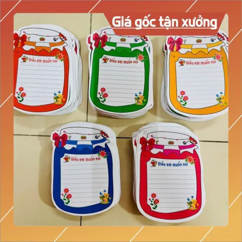 Sét 50 tấm Điều em muốn nói MINI cỡ nhỏ-Cỡ 8 x 12cm ép plastics 1 mặt có nam châm