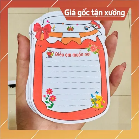 Sét 50 tấm Điều em muốn nói MINI cỡ nhỏ-Cỡ 8 x 12cm ép plastics 1 mặt có nam châm