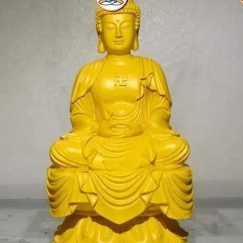 Tượng Đức Phật A Di Đà ngồi toà cao 18cm cực đẹp