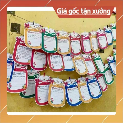 Sét 50 tấm Điều em muốn nói MINI cỡ nhỏ-Cỡ 8 x 12cm ép plastics 1 mặt có nam châm
