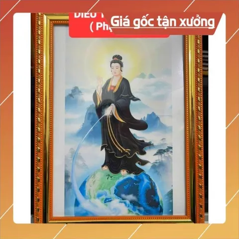 KHUNG TRANH MẸ DIÊU TRÌDÌDIAJ MẪU ĐỨNG 25cm x 35cm (tặng kèm KINH)