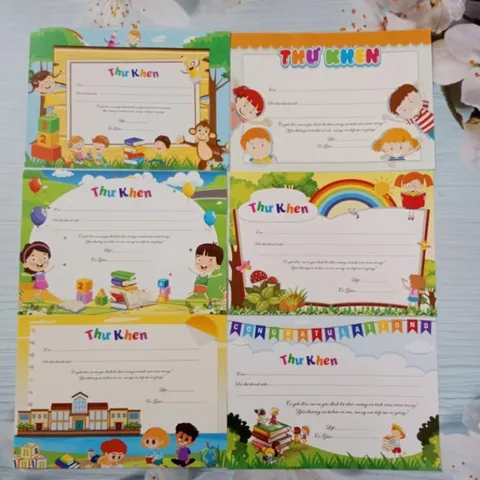 Set 50 - 100 Thư khen học sinh -  giáo cụ dạy học - đồ dùng dạy học.hoả tốc