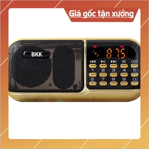 Máy Nghe Nhạc BKK K39 Loa FM/Thẻ Nhớ/ Nghe Kinh Phật Có Đèn Pin, 3 Pin Siêu Trâu