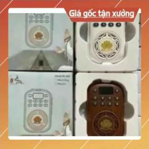 Tặng cốc sạc, Máy niệm Phật Mini HOA SEN HY-002  HOA SEN 2 MÀU, có khe thẻ nhớ TH110