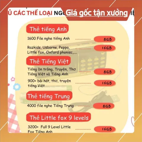 Combo Loa Đài Craven 3 Pin Thẻ Nhớ 8G Usb FM Máy Nghe Nhạc Mini Tắm Ngôn Ngữ Tiếng Anh Tiếng Trung Tiếng Việt Cho Bé