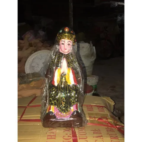 Tôn tượng Bà ngũ hành 5 màu 27cm đất nung đẹp