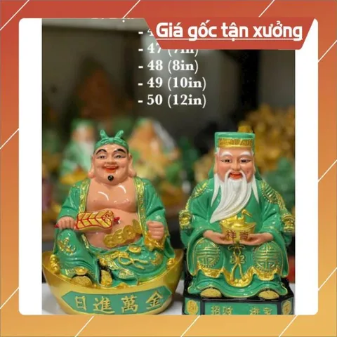 Bộ Thần Tài _ Thổ Địa ngồi thỏi vàng