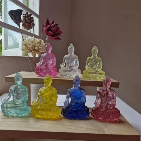 Tượng Phật Dược Sư Lưu Ly 10cm, Thất Phật Dược Sư Lưu Ly , Tượng Dược Sư mini để bàn trang trí xe ô tô đẹp