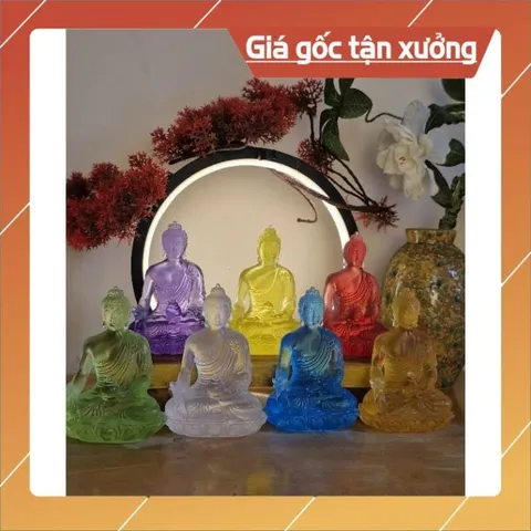 Tượng Phật Dược Sư Lưu Ly 10cm, Thất Phật Dược Sư Lưu Ly , Tượng Dược Sư mini để bàn trang trí xe ô tô đẹp