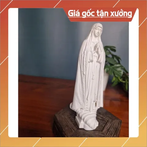 Tượng Đức Mẹ Fatima Cao 15cm Chất liệu Bột Đá composite, Tượng Mẹ Maria Tượng Công Giáo. CÓ HOẢ TỐC HCM