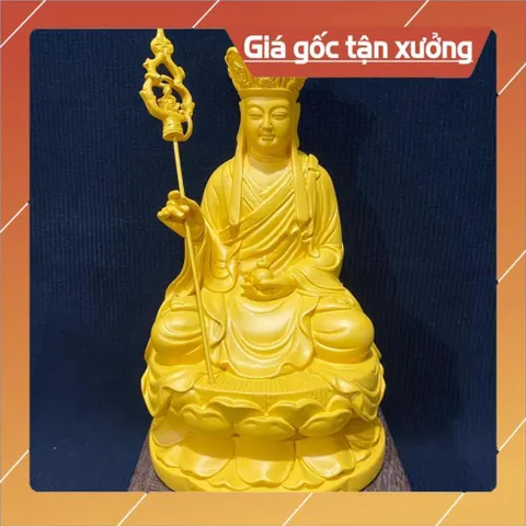 Tượng Địa Tạng Vương Bồ Tát Ngồi 17cm CÓ HOẢ TỐC NHIỀU MÀU