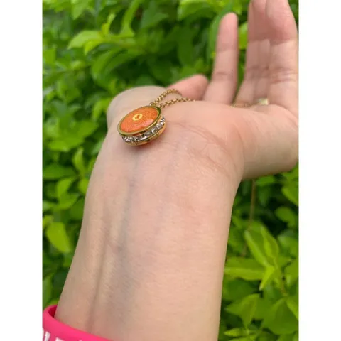 DÂY CHUYỀN CHÚ LĂNG NGHIÊM TITAN ĐÍNH ĐÁ(mặt dây 1.4cm)
