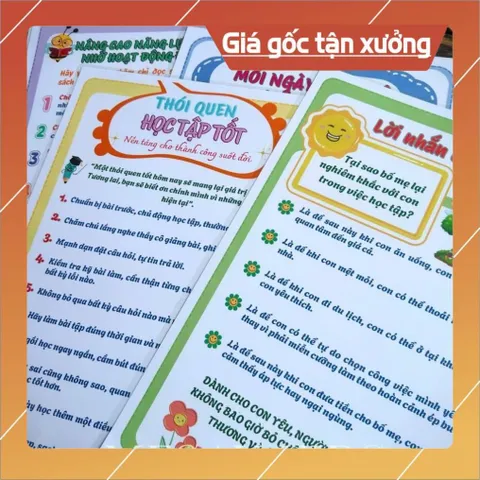 Bộ Quy Tắc Gia Đình Cho Trẻ Quy Tắc Học Tập Quy Tắc Ứng Xử Bộ 10 Tờ Đồ Chơi Giáo Dục Phát Triển Trí Tuệ