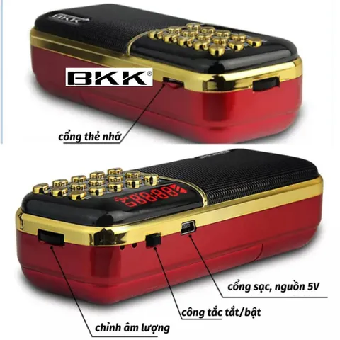 Loa Thẻ Nhớ, Nghe Kinh Phật BKK B867 (Kèm 2 Pin) có hoả tốc